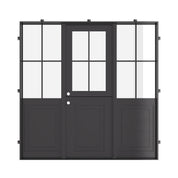 Air Getty Dutch single flat luxury steel Dutch door with side windows and split entry