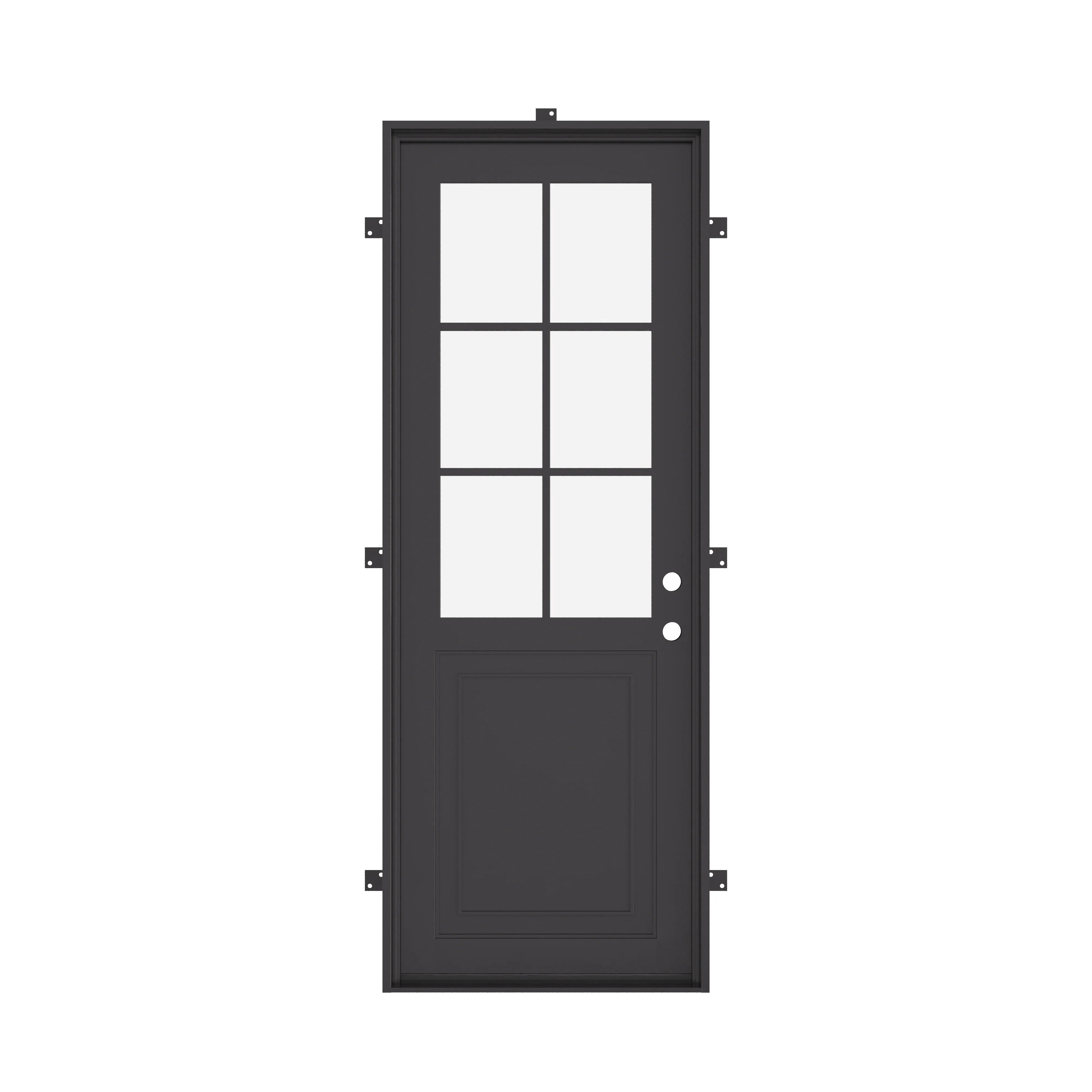 Air Getty single flat thermal break steel front door with modern minimalist design