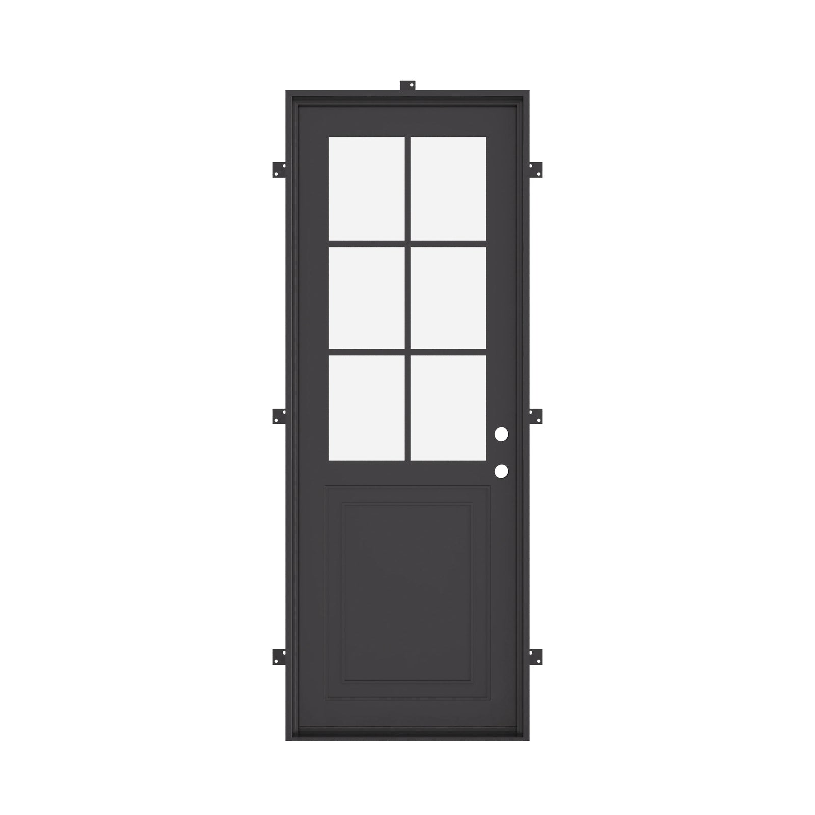 Air Getty single flat steel front door with classic modern European design