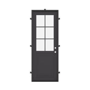 Air Getty single flat steel front door with classic modern European design