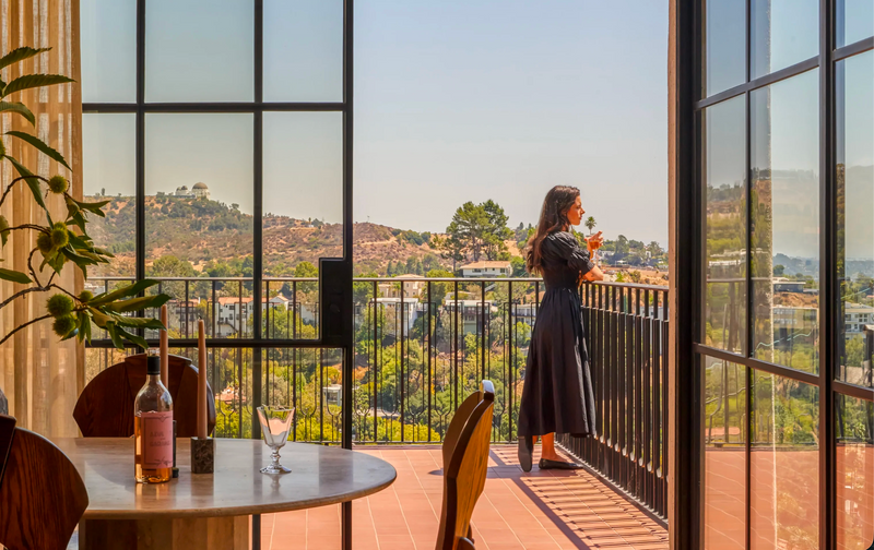 slim sightlines on a hot-rolled steel sliding door