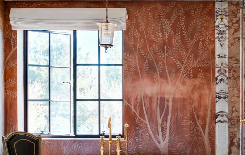 luxury hot-rolled steel windows in classic home