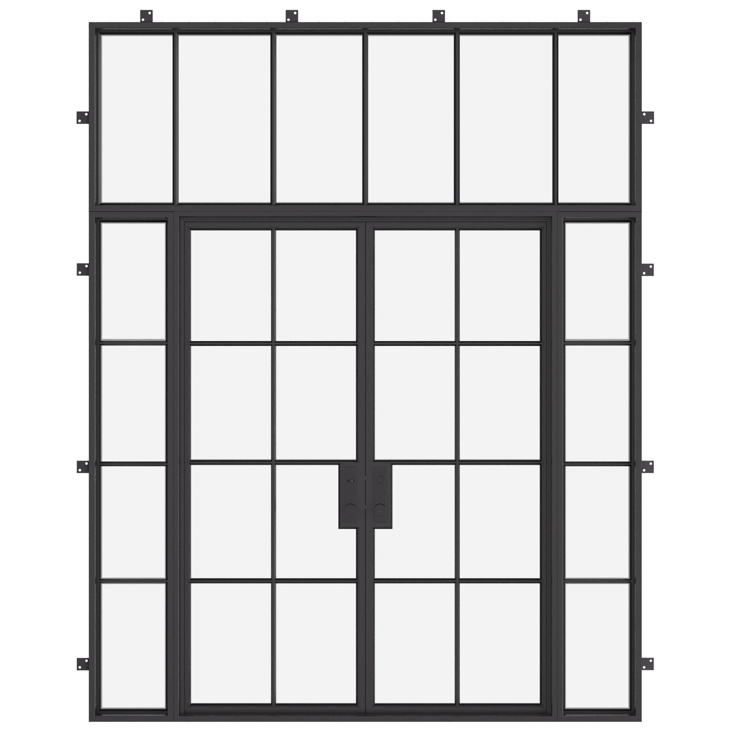 Air 5 with Side Windows and Flat Top Window - Double Flat | Standard Sizes - Staff Picks by Pinky’s Iron Doors — home doors, view 1