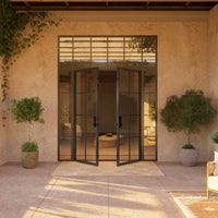 Air 5 with Side Windows and Flat Top Window - Double Flat | Standard Sizes - Staff Picks by Pinky’s Iron Doors — home doors, view 2