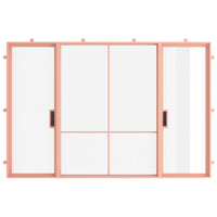 Air Grand - Dual Single with Middle Fixed Panel Flat | Standard Sizes - Staff Picks by Pinky’s Iron Doors — home doors, view 1