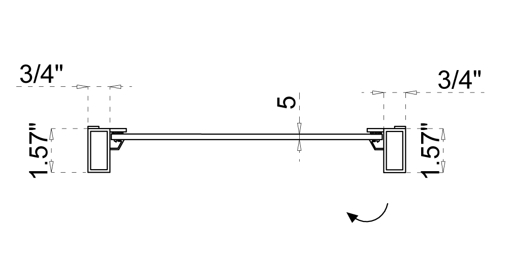 Interior Steel Pantry Door Cut Sheet from Top