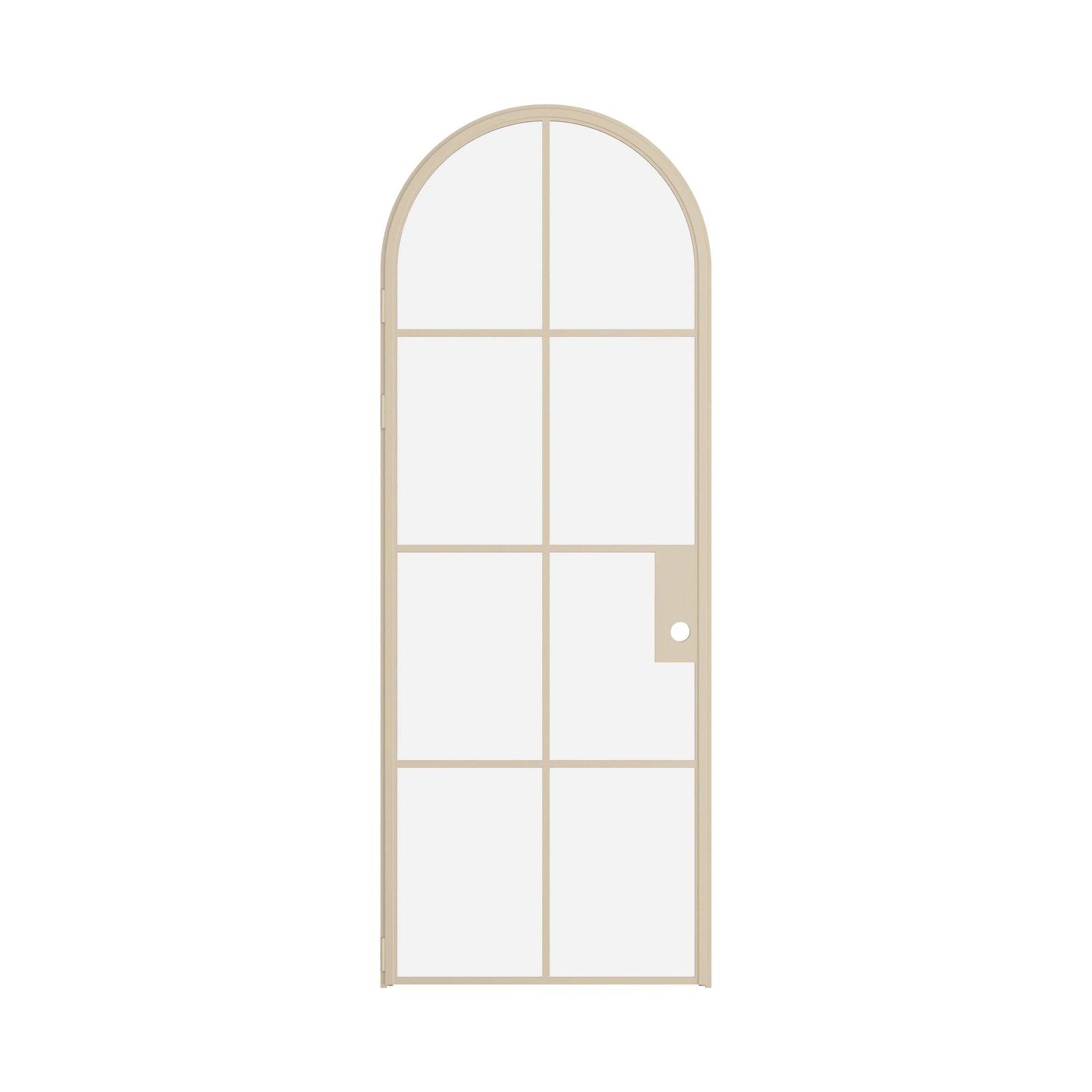 solid steel full arch door in casual khaki