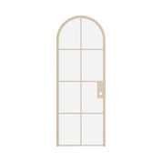 solid steel full arch door in casual khaki