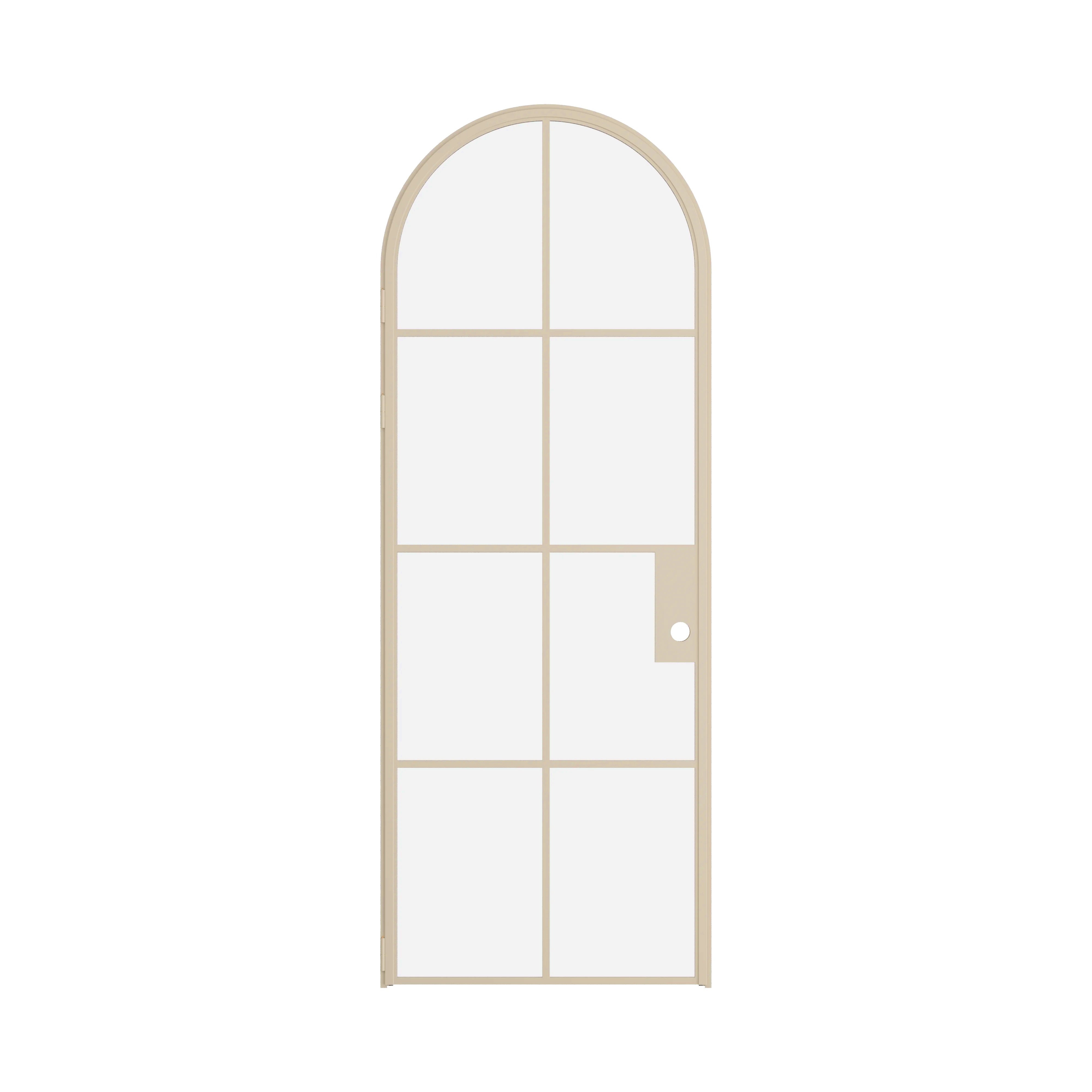 solid steel full arch door in casual khaki