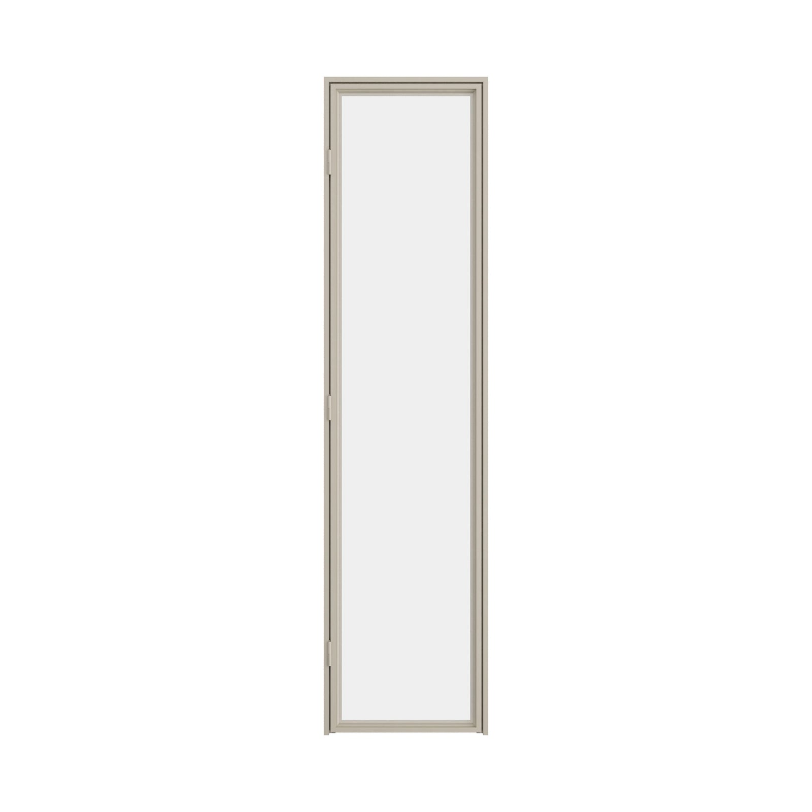 Interior architectural steel pantry door with glass panes and slim frame