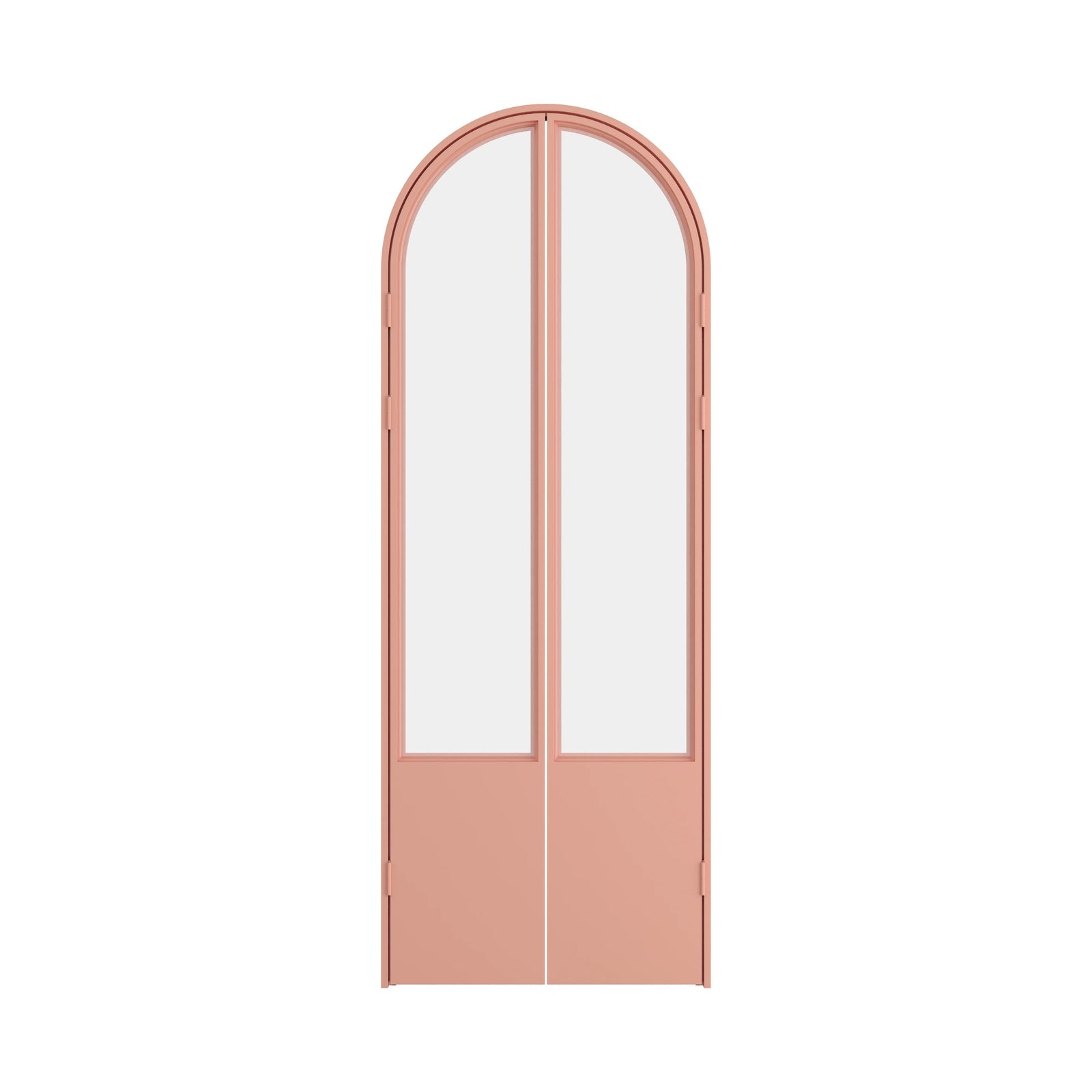 Glass and steel pantry door with slim profile and architectural detailing