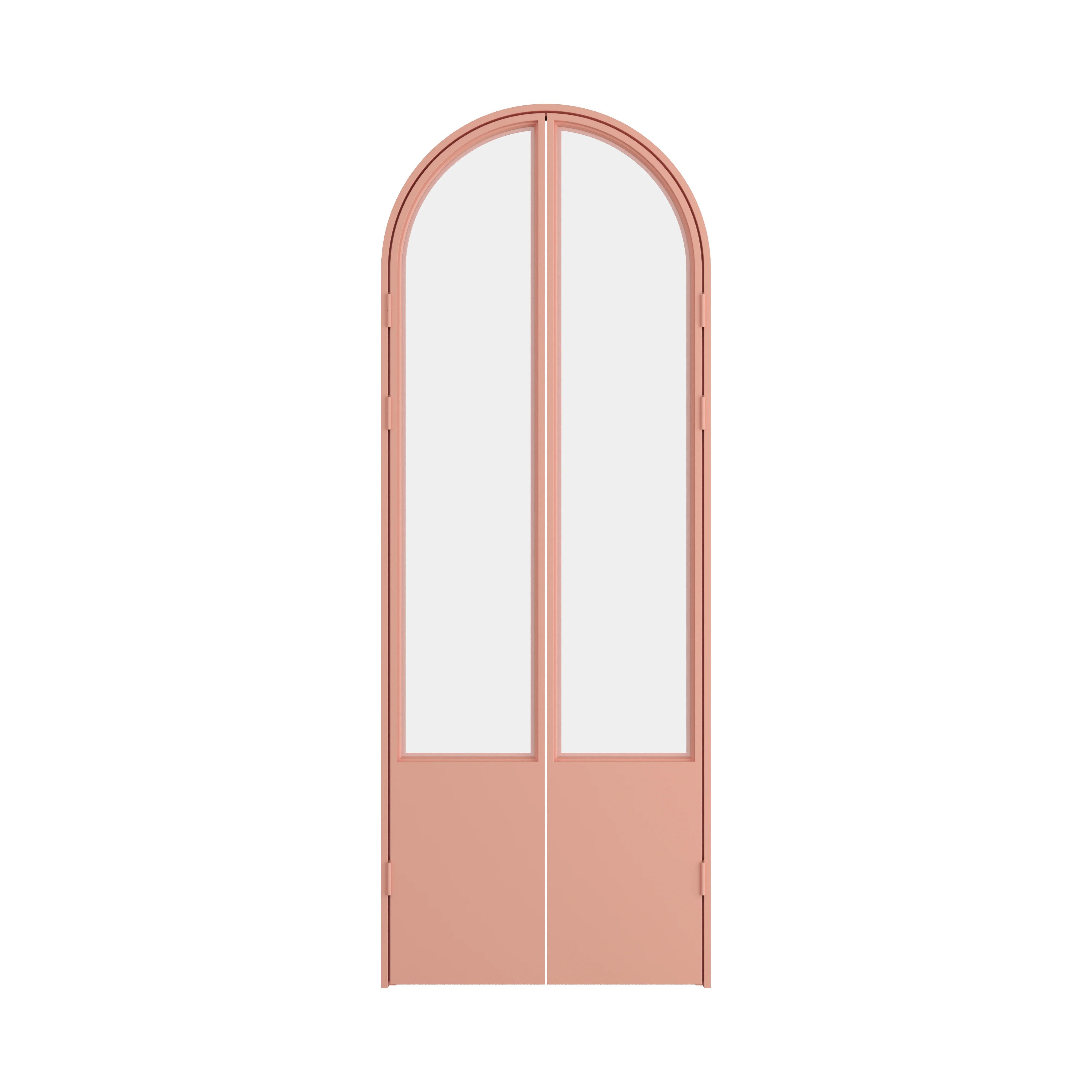 Glass and steel pantry door with slim profile and architectural detailing