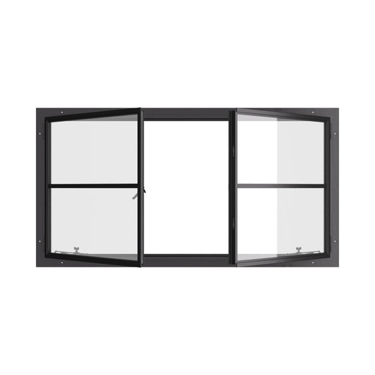 Air Window 0V 1H with Thermal Break - Double Casement Landscape | Standard Sizes