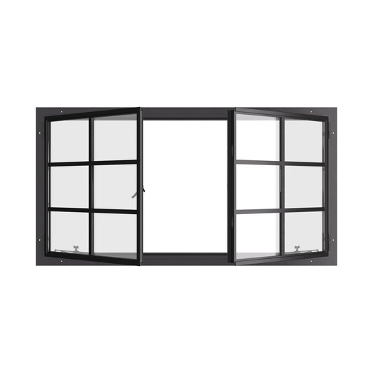 Air Window 1V 2H with Thermal Break - Double Casement Landscape | Standard Sizes
