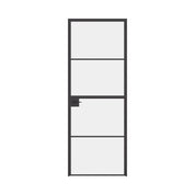 Air 4 Dutch single flat interior door in steel with split design and slim glass panels