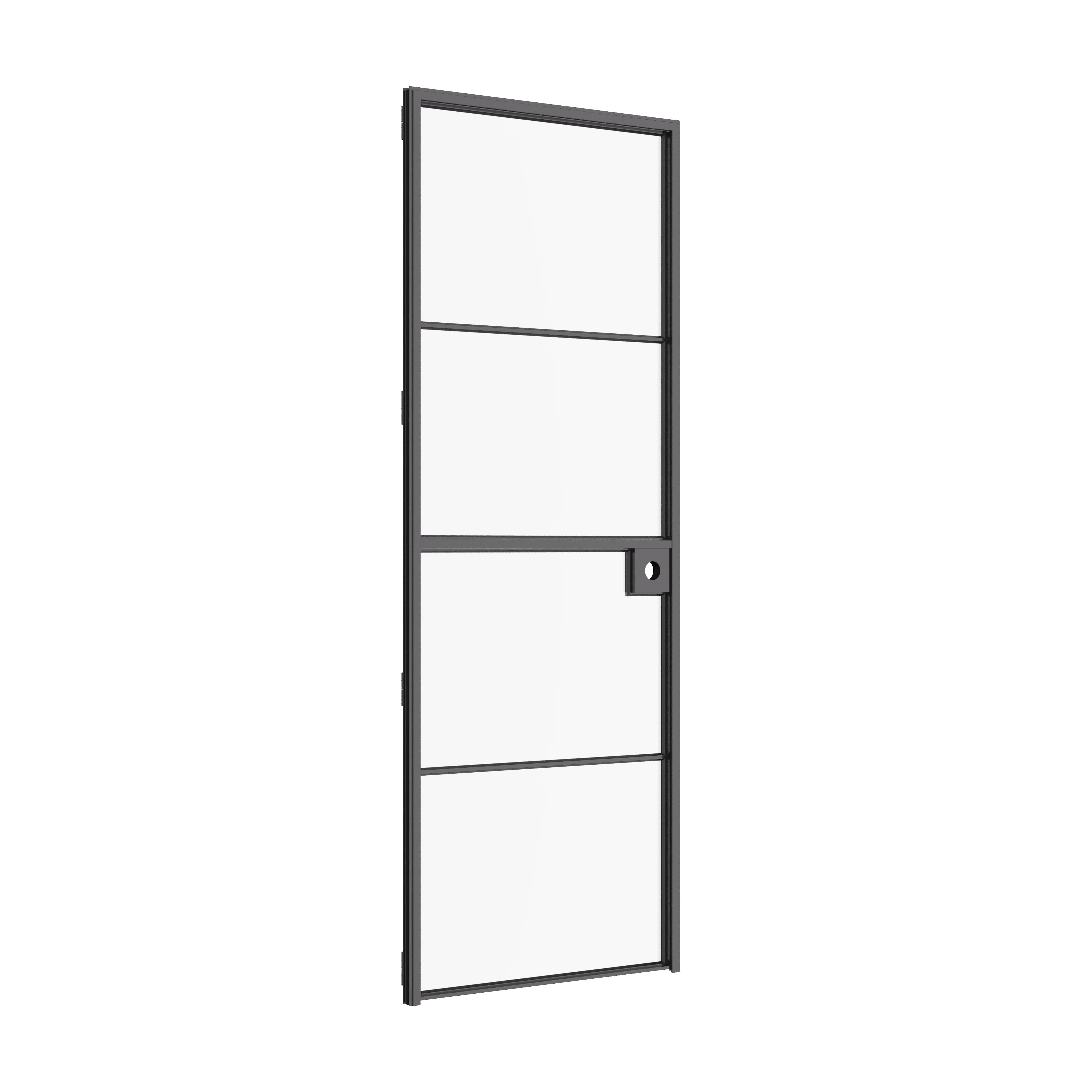 Air 4 modern Dutch-style interior door crafted from strong steel and clear tempered glass