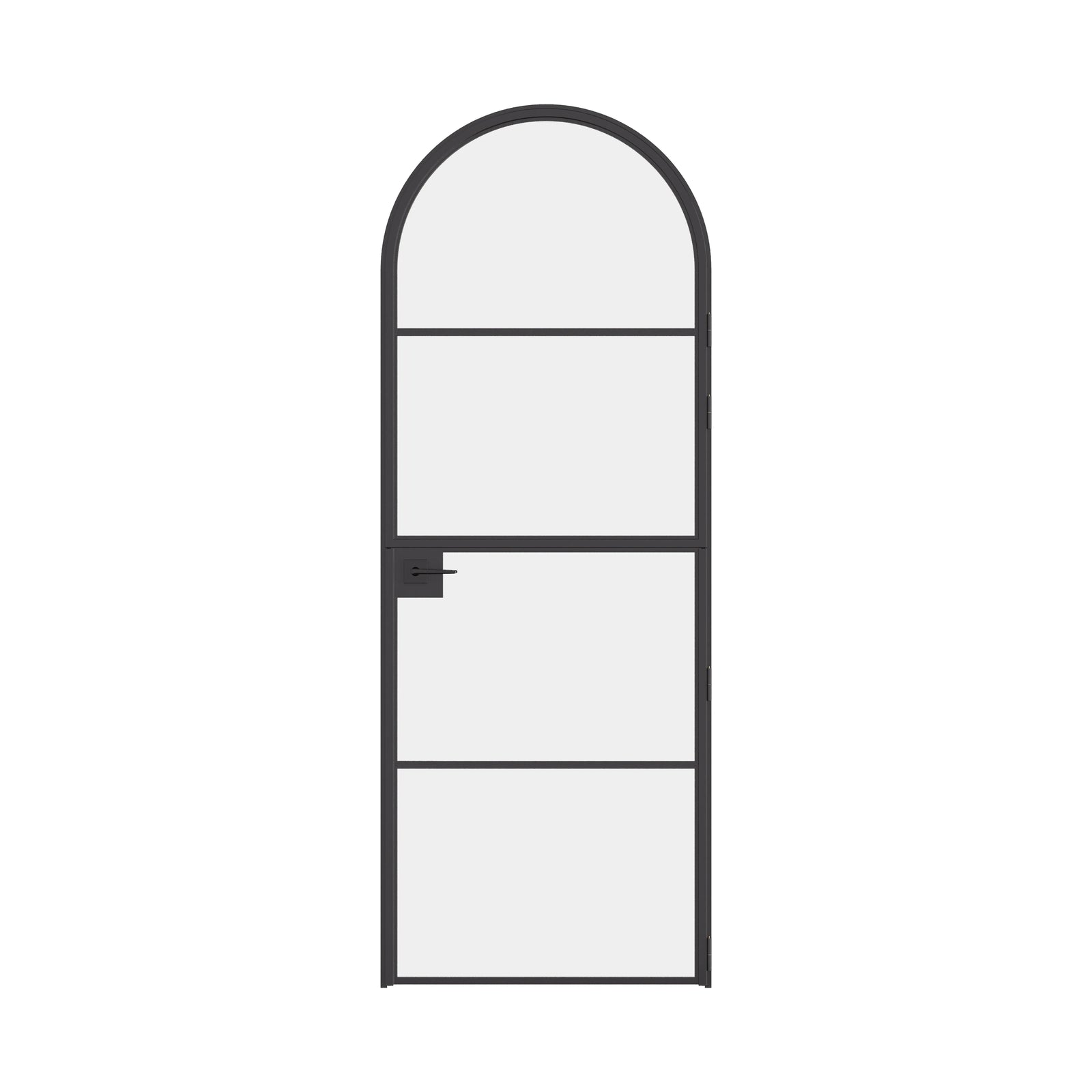 Air 4 Dutch single full arch door in hot-rolled steel with elegant radius top
