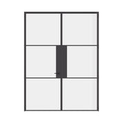 Air 4 double flat steel interior doors with narrow profiles and durable black finish