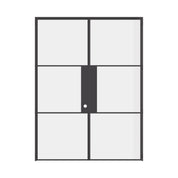 Air 4 matching flat top double doors in solid OTTOSTUMM steel with refined industrial style