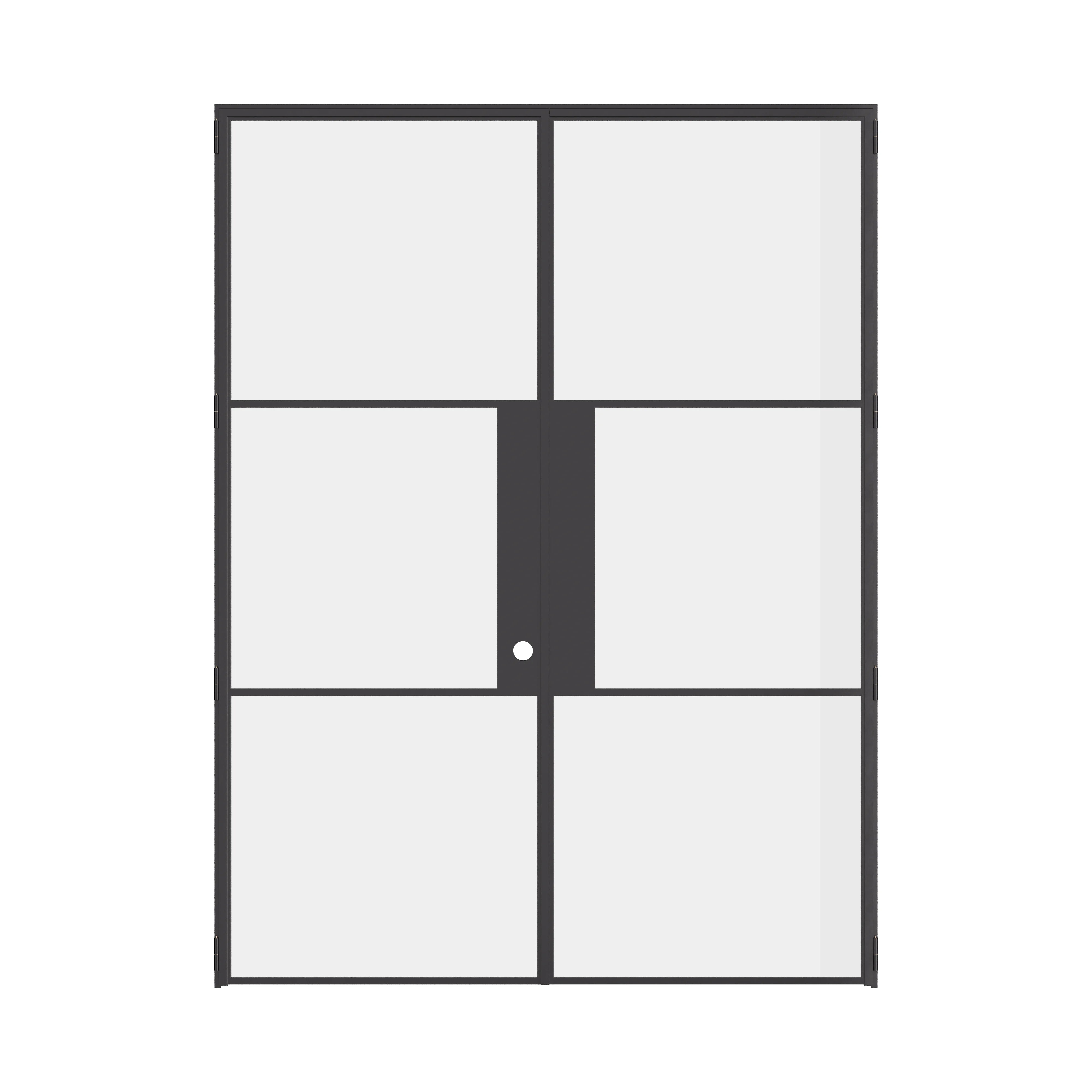 Air 4 matching flat top double doors in solid OTTOSTUMM steel with refined industrial style