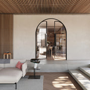 Air 4 full arch double doors crafted from hot-rolled steel and glass panes