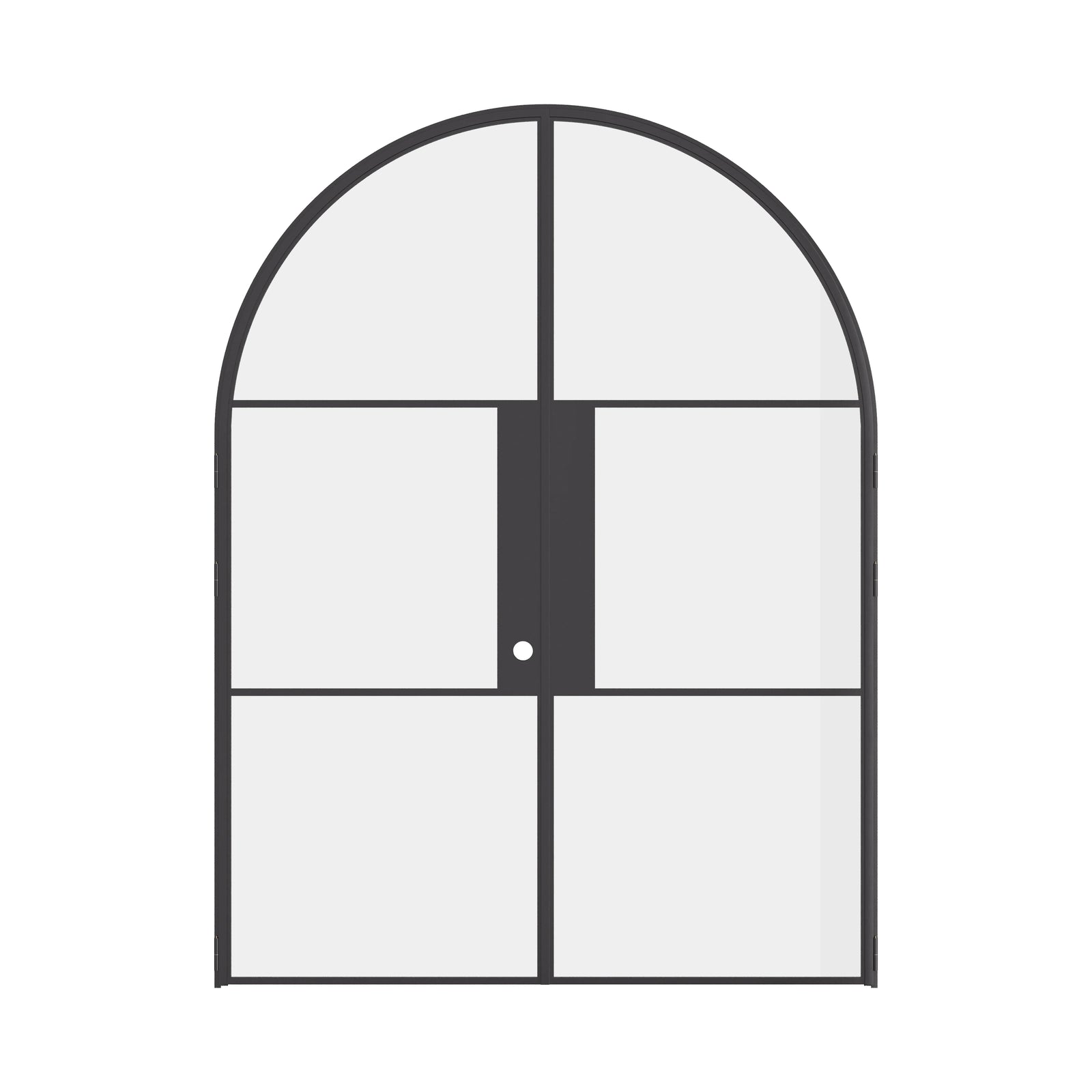 Air 4 curved full arch OTTOSTUMM steel double doors with strong prehung frame