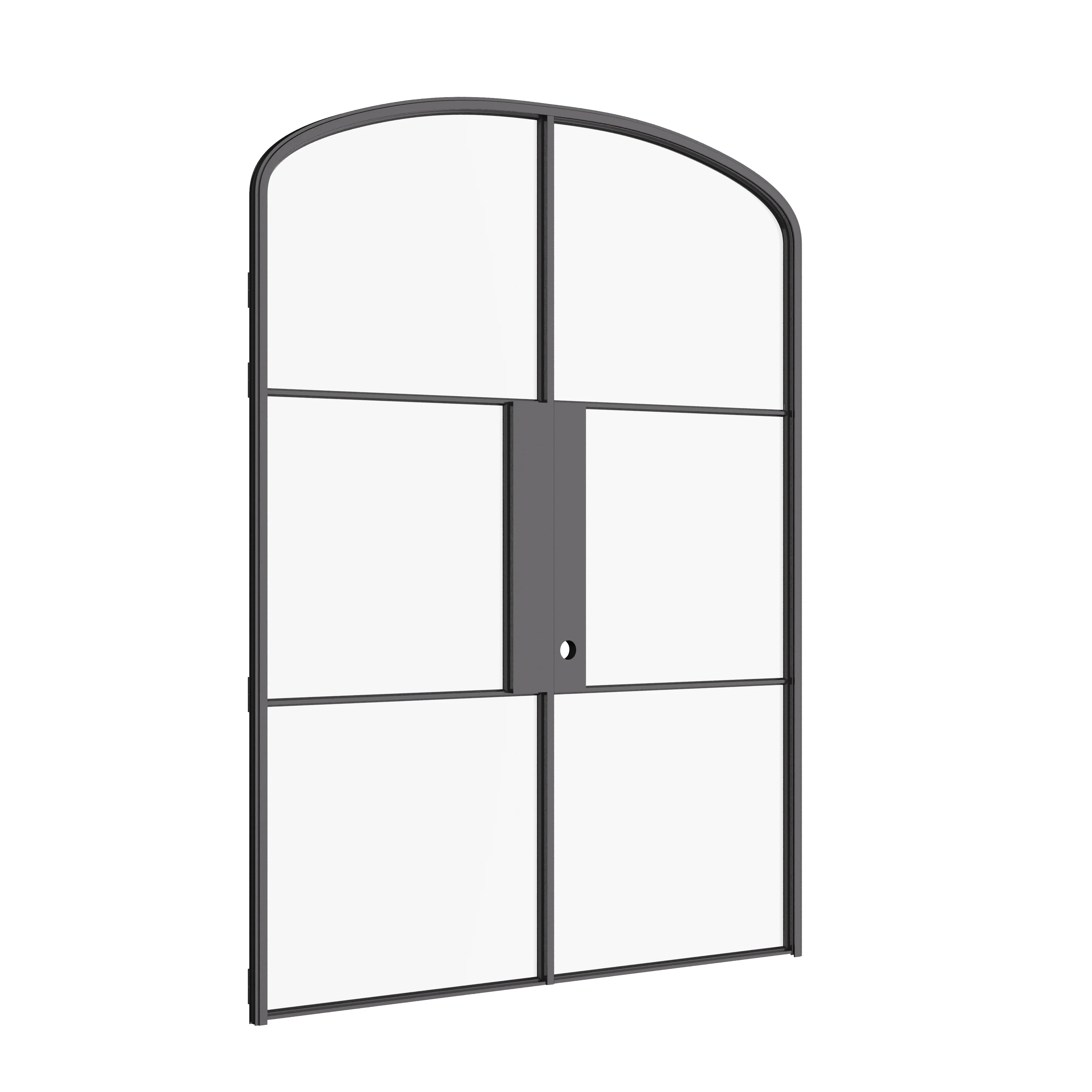Air 4 arched top double doors crafted from architectural OTTOSTUMM steel and tempered glazing