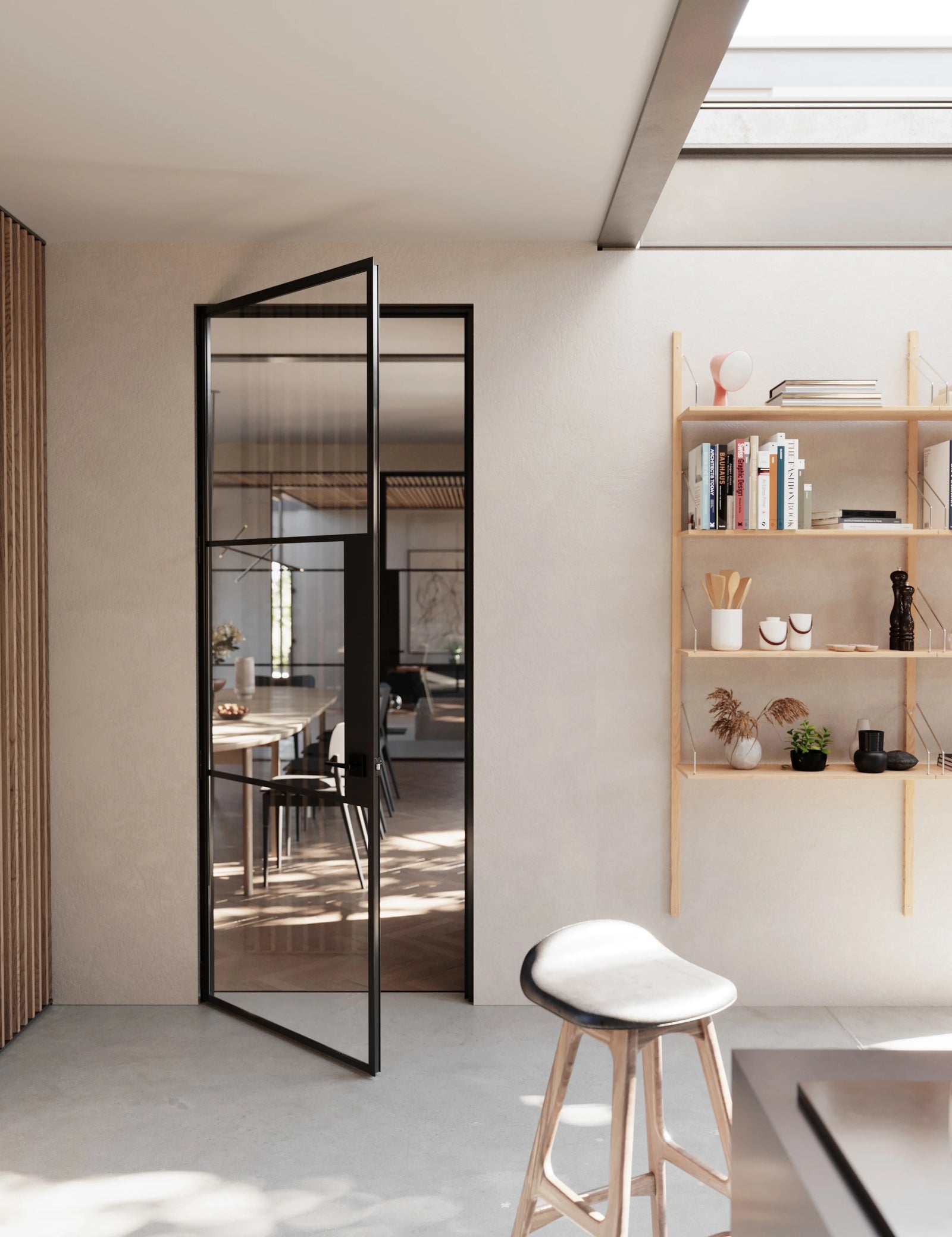 interior hot-rolled steel flat top door