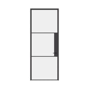 Air 4 single flat interior door in solid steel with slim frame and modern styling