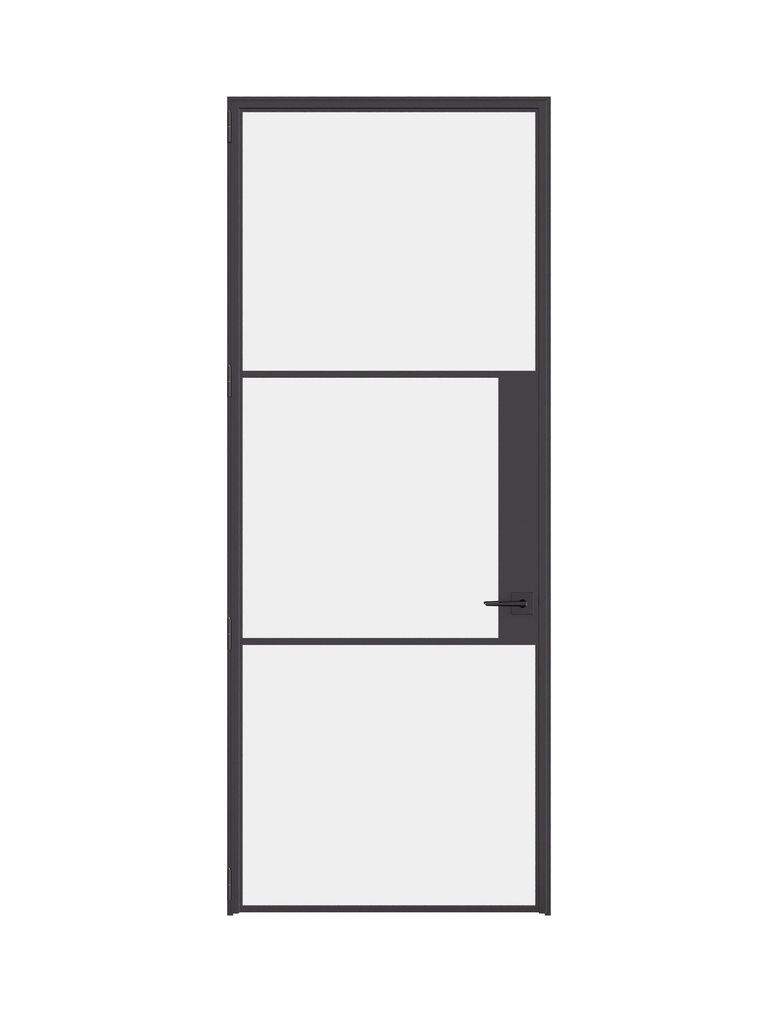 Air 4 single flat interior door in solid steel with slim frame and modern styling
