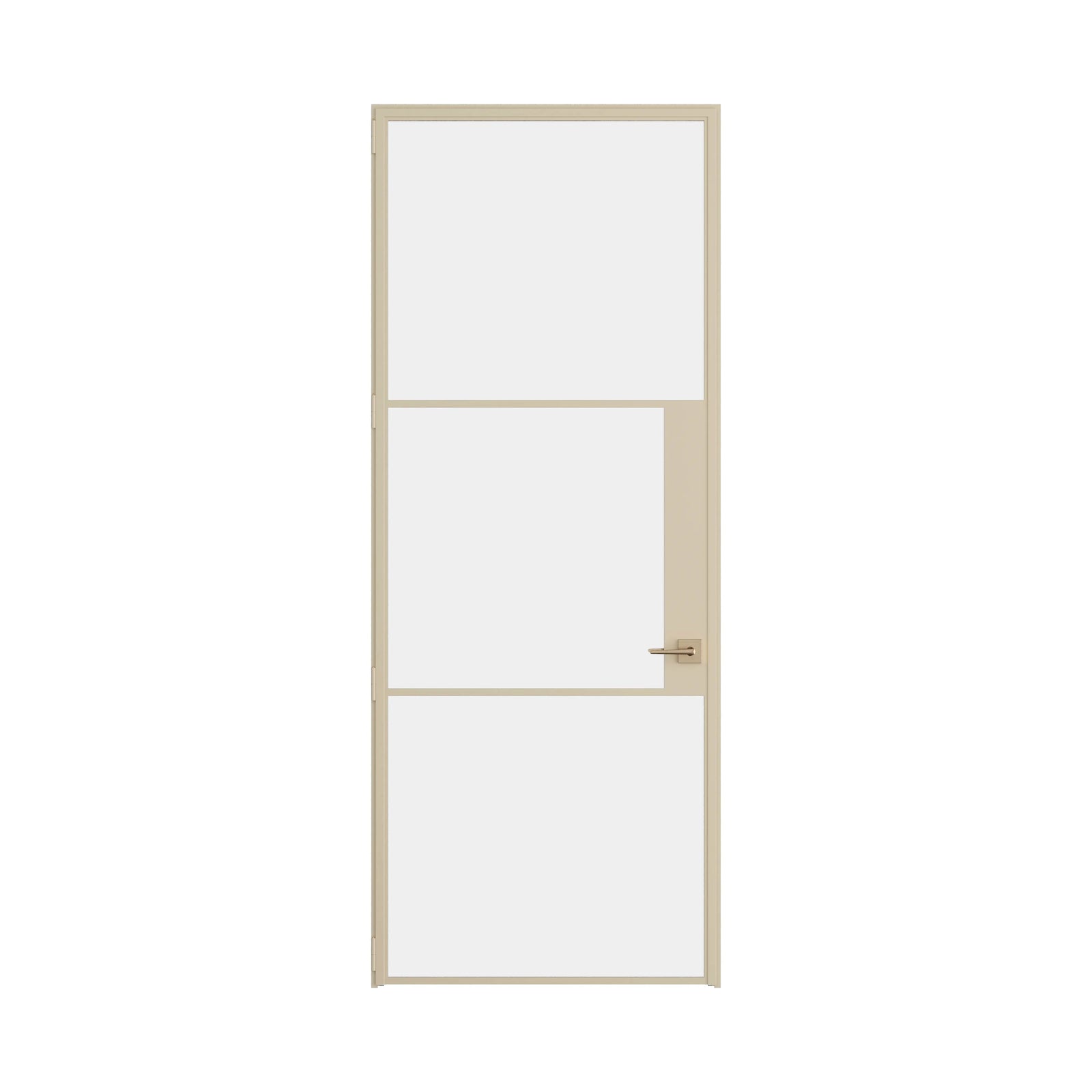 Air 4 single flat interior door in Casual Khaki steel with slim modern profile