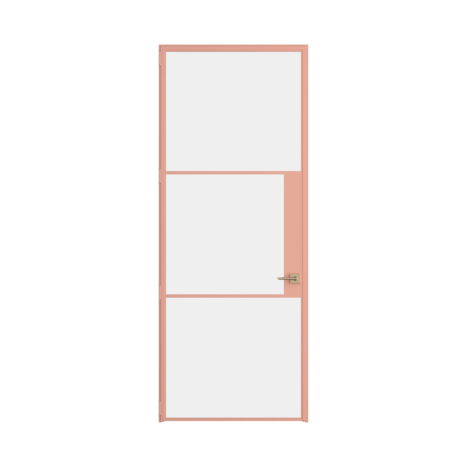 Air 4 architectural Sunset Pink steel door with tempered glass