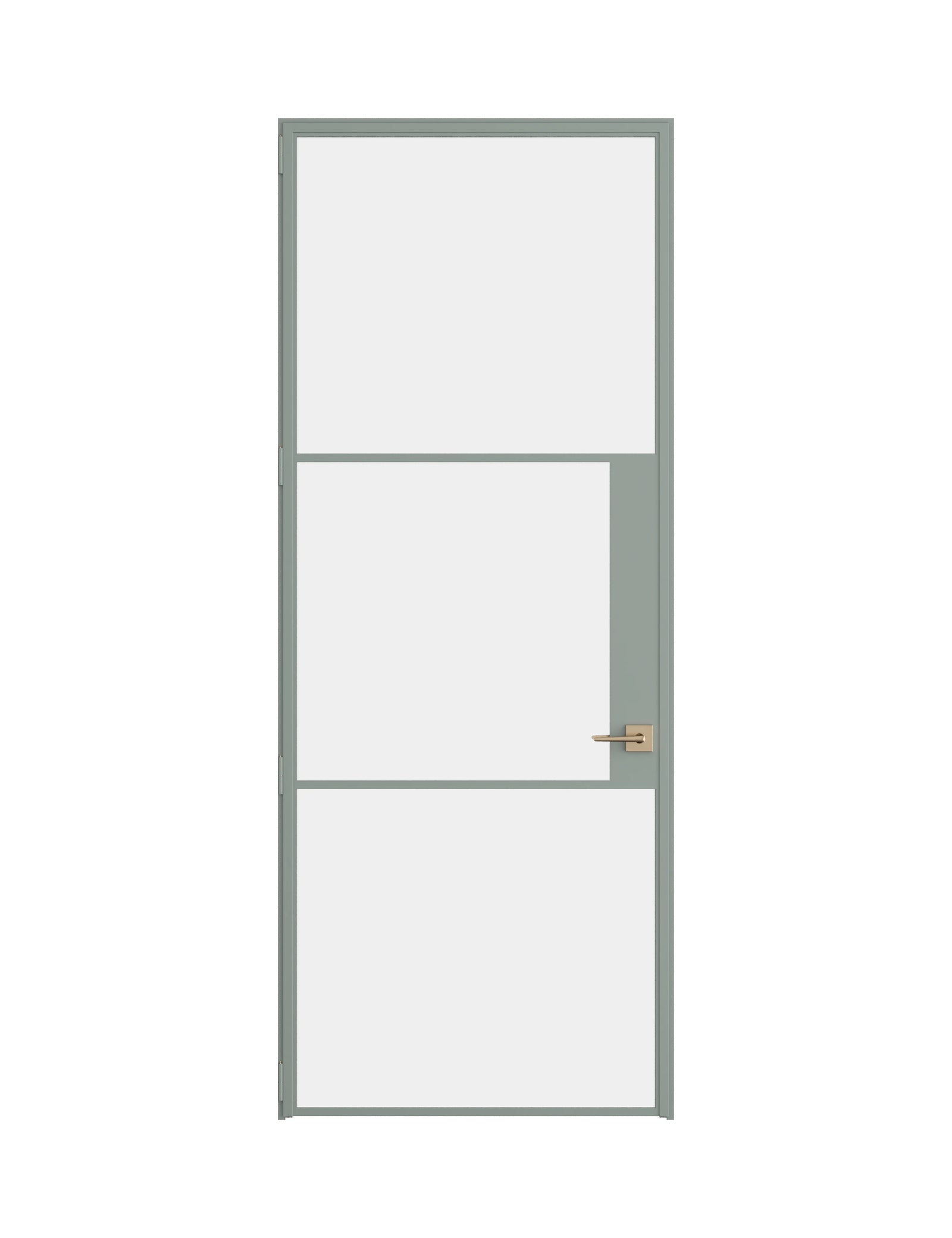 Air 4 single flat door in Montecito Mint with narrow steel sightlines