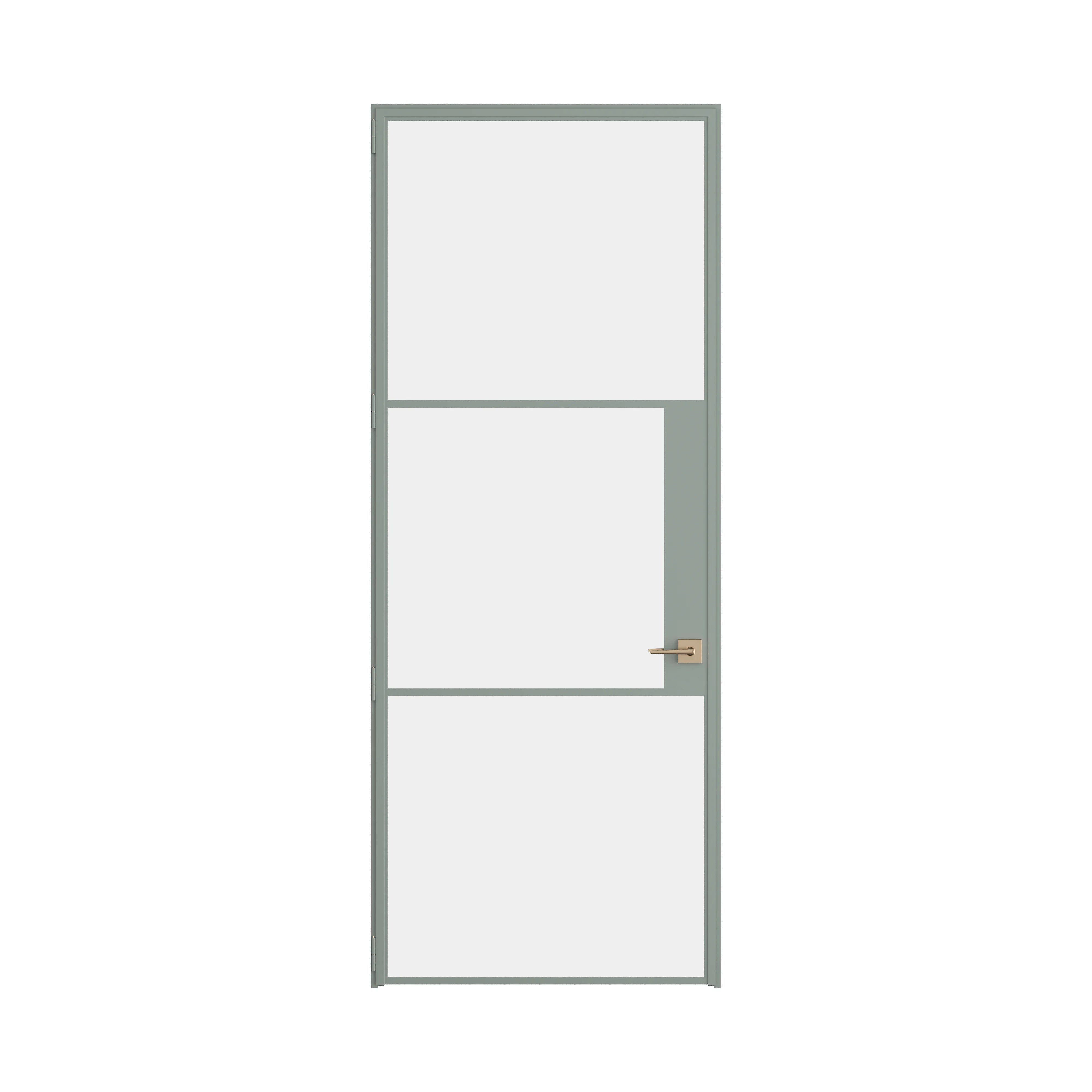 Air 4 single flat door in Montecito Mint with narrow steel sightlines