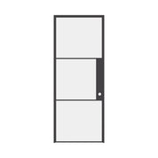 Air 4 single flat prehung steel door with strong frame and refined proportions