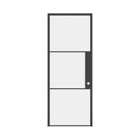 Air 4 modern single interior door in hot-rolled steel construction