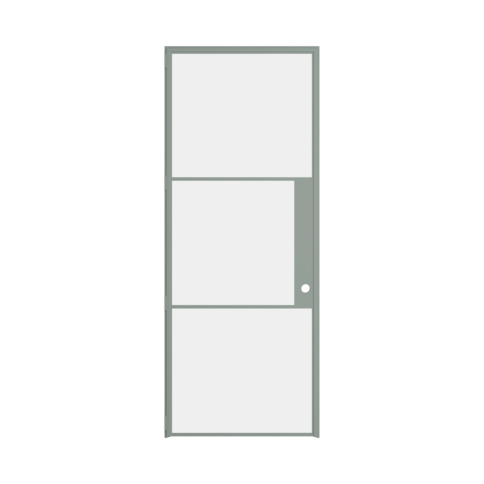 Air 4 modern single door in Montecito Mint steel with slim frame