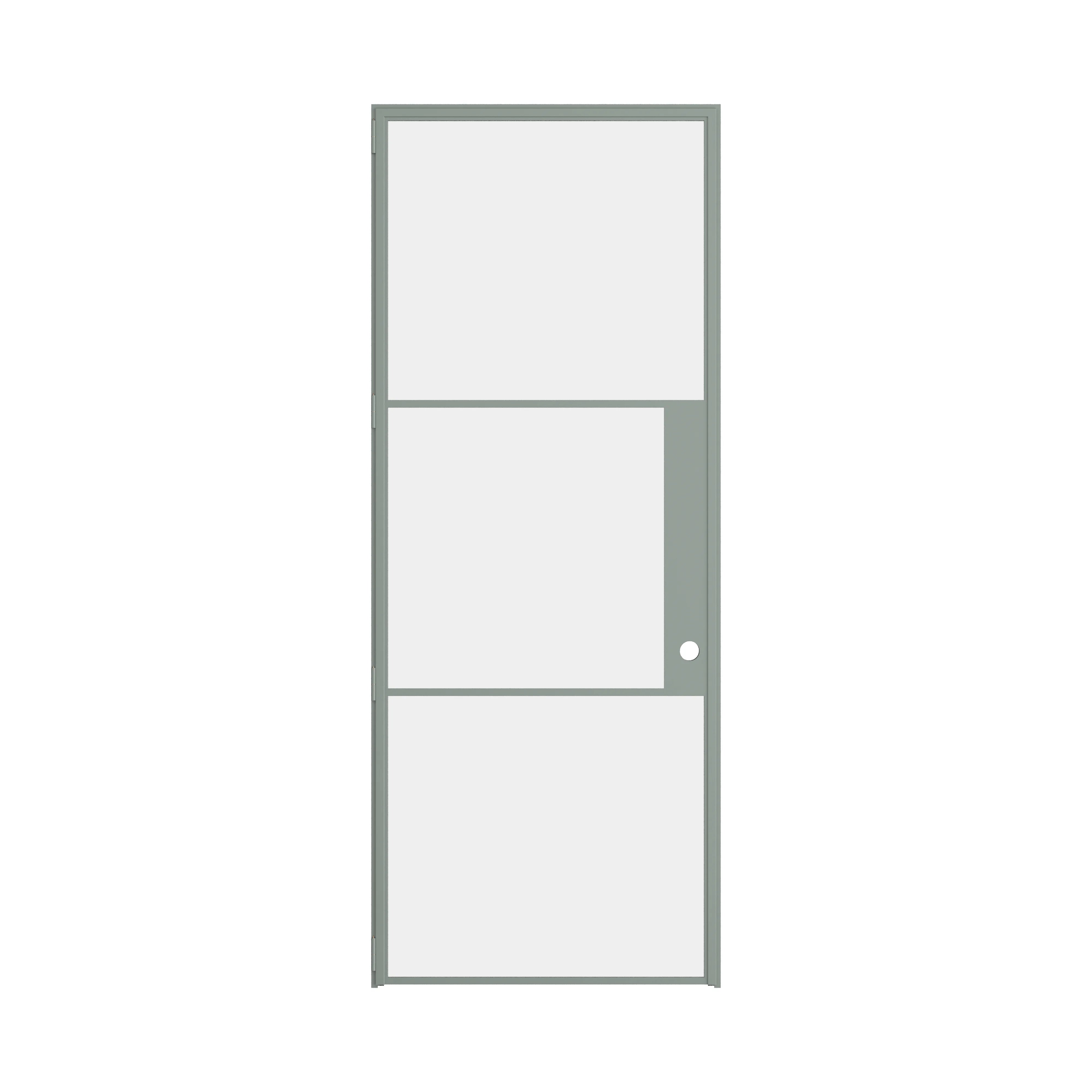 Air 4 modern single door in Montecito Mint steel with slim frame