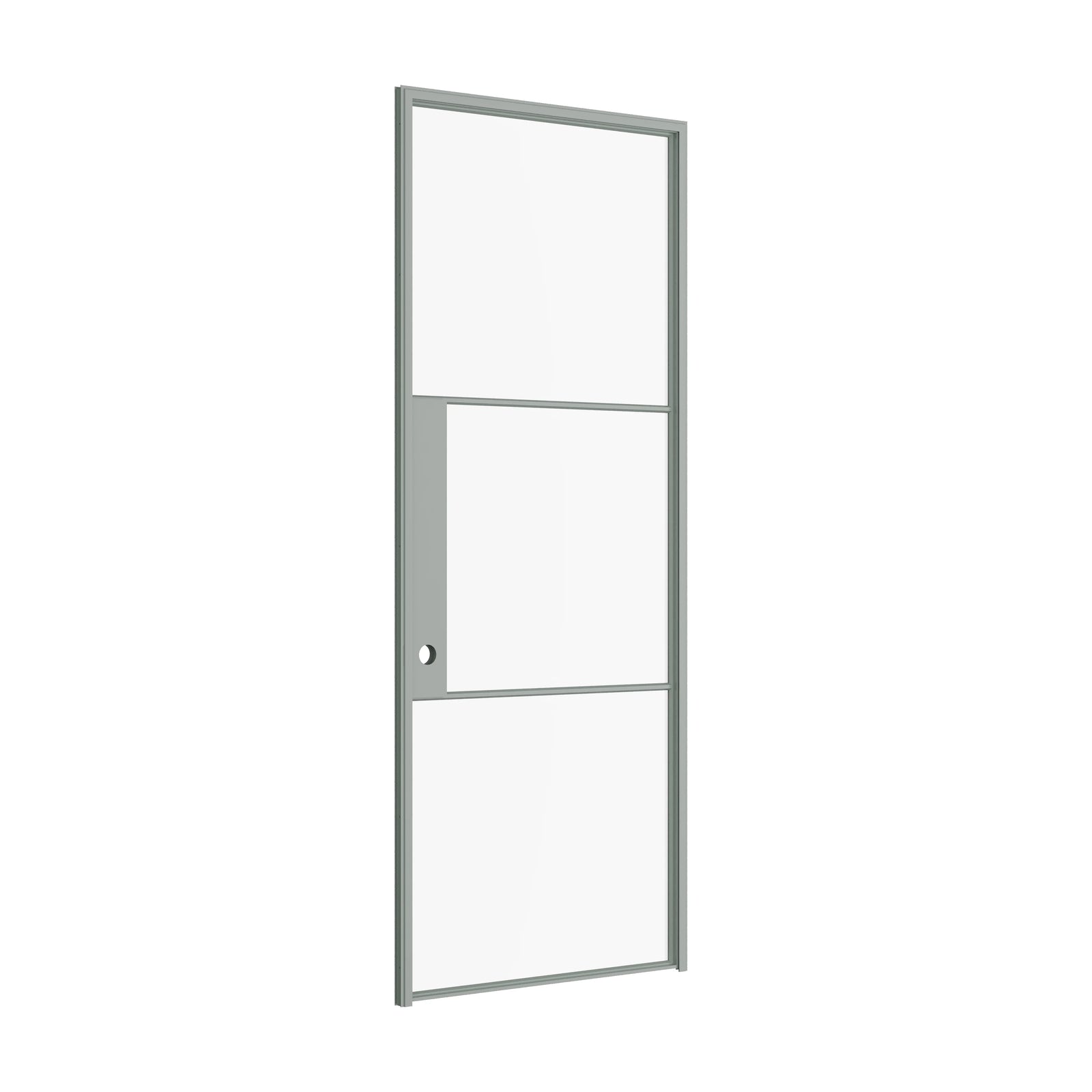 Air 4 architectural single flat door in mint steel with clean lines