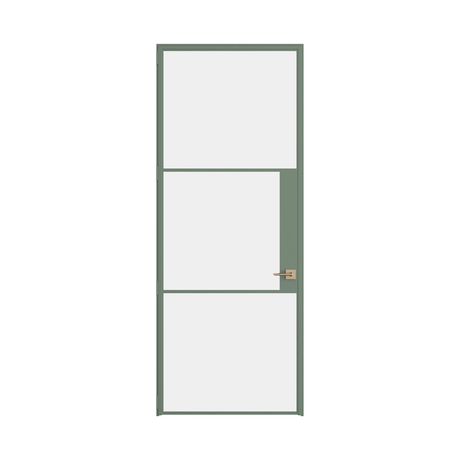 Air 4 single flat door in Angeles Green steel with slim frame