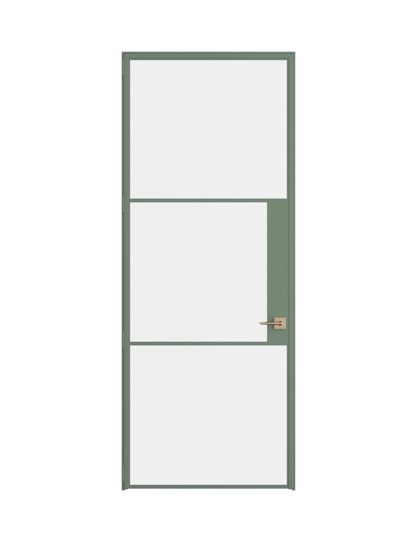 Air 4 single flat door in Angeles Green steel with slim frame