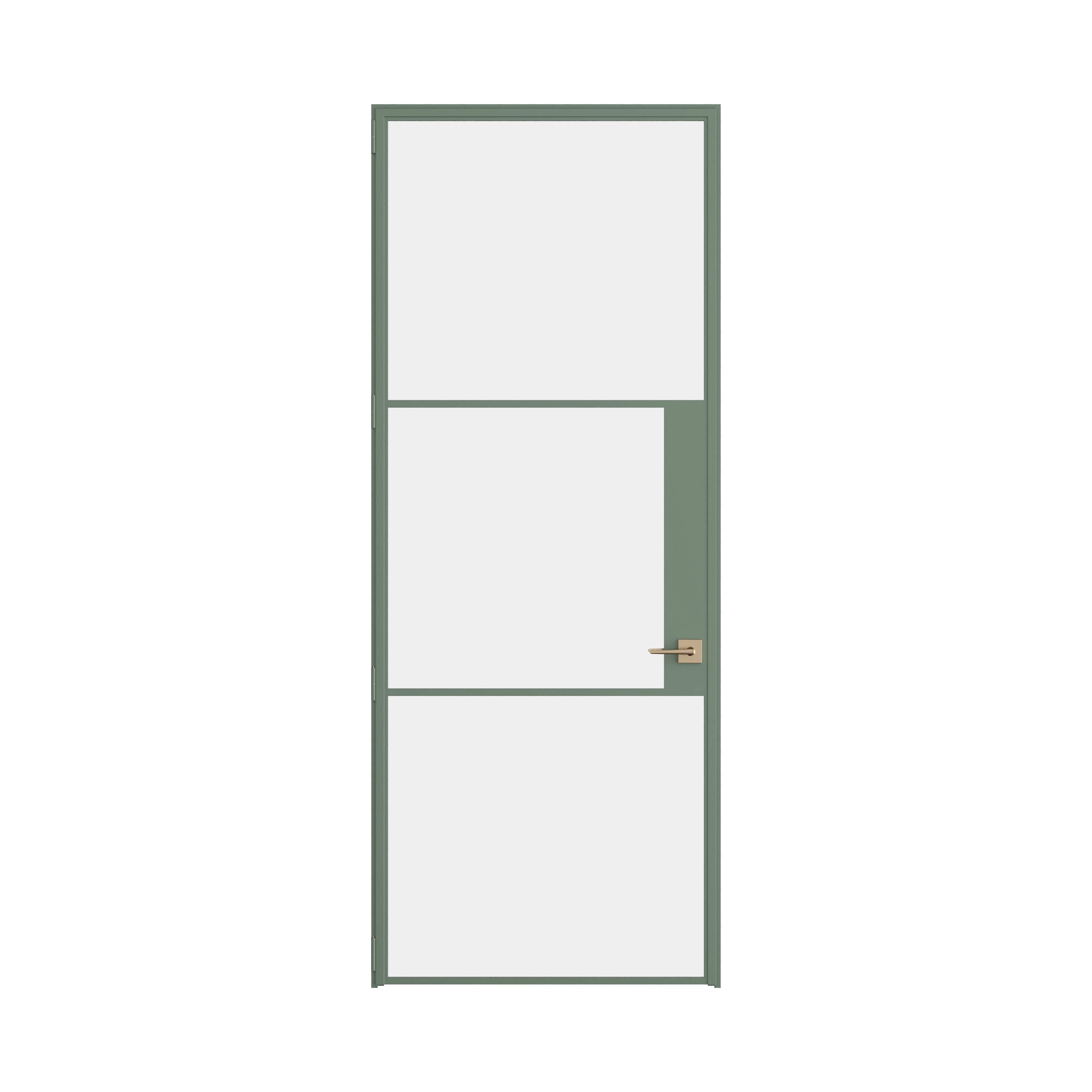 Air 4 single flat door in Angeles Green steel with slim frame