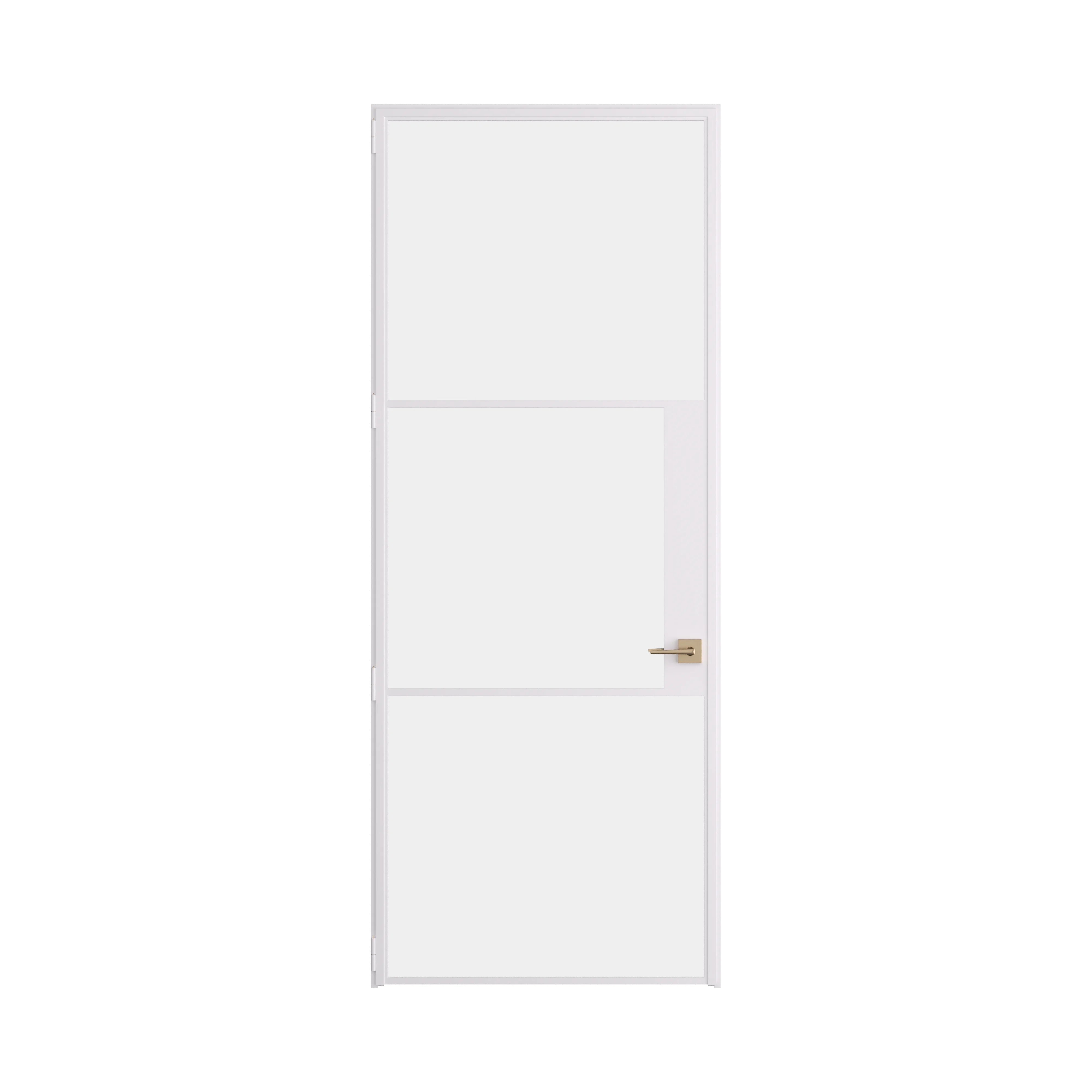 Air 4 single flat steel door in white finish with narrow profile
