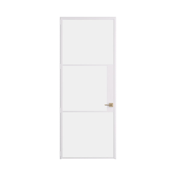 Air 4 single flat steel door in white finish with narrow profile