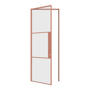 Air 4 single flat door in Sunset Pink steel with modern profile