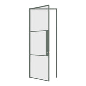Air 4 flat top single door in mint OTTOSTUMM steel finish with tempered glass panels
