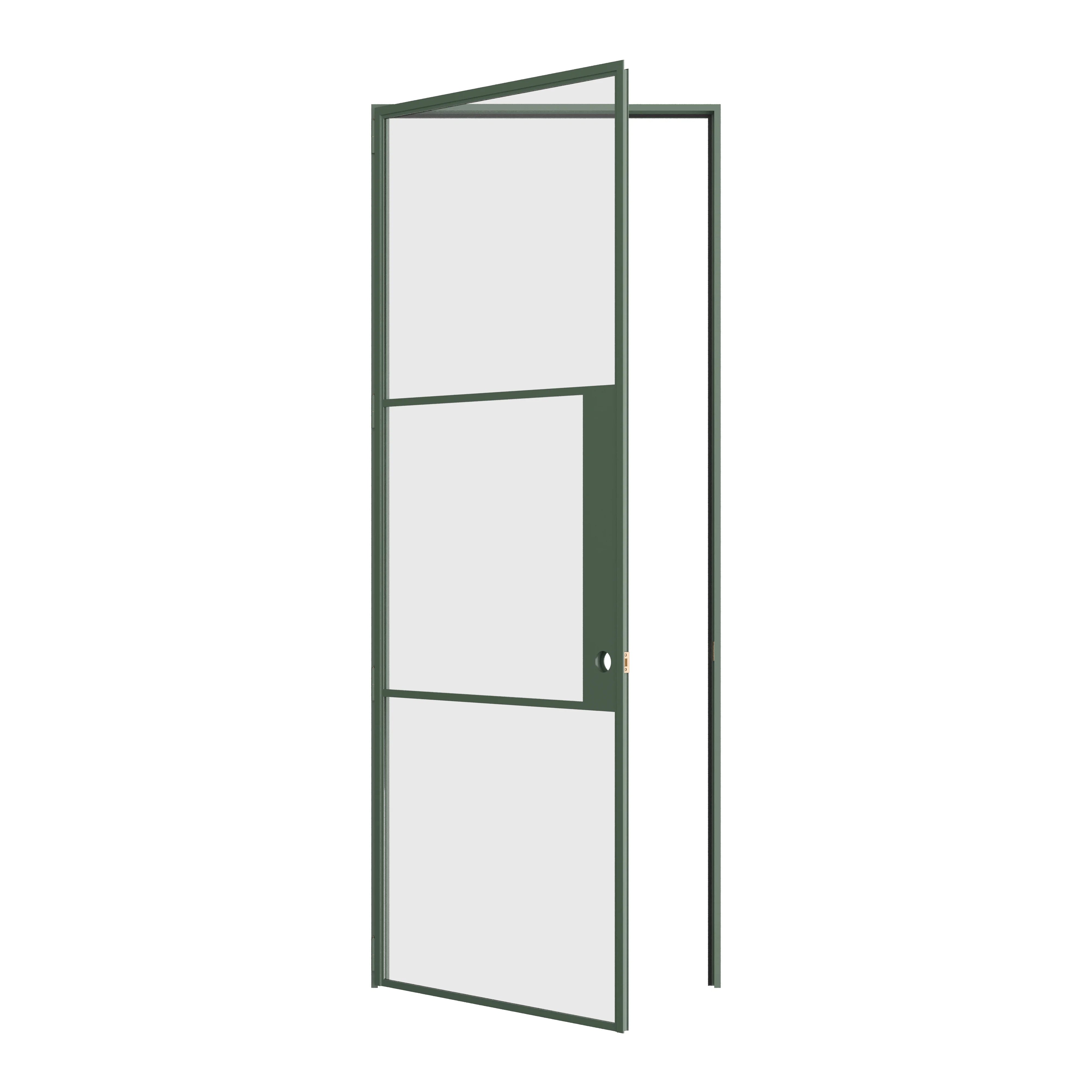 Air 4 modern Angeles Green OTTOSTUMM steel door with narrow muntins