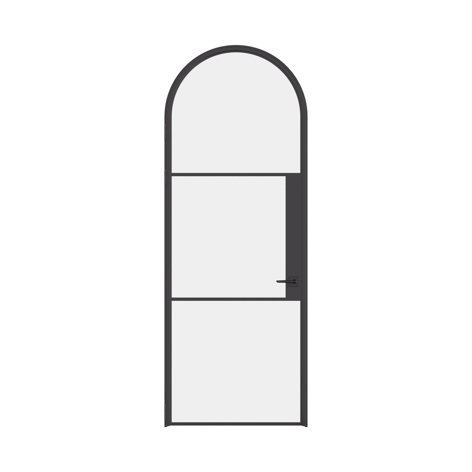 Air 4 single full arch steel door with dramatic curved top and slim sightlines
