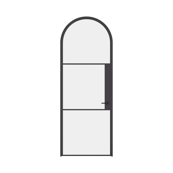 Air 4 single full arch steel door with dramatic curved top and slim sightlines