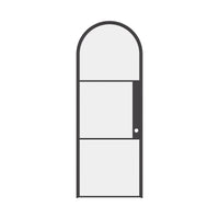 Air 4 full arch steel door with tempered glass and strong build